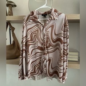 Forever 21 abstract print button down